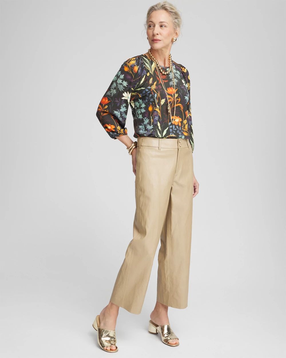 Faux Leather Trouser Crops | Chico's Faux Leather Trouser Crops | Chico's